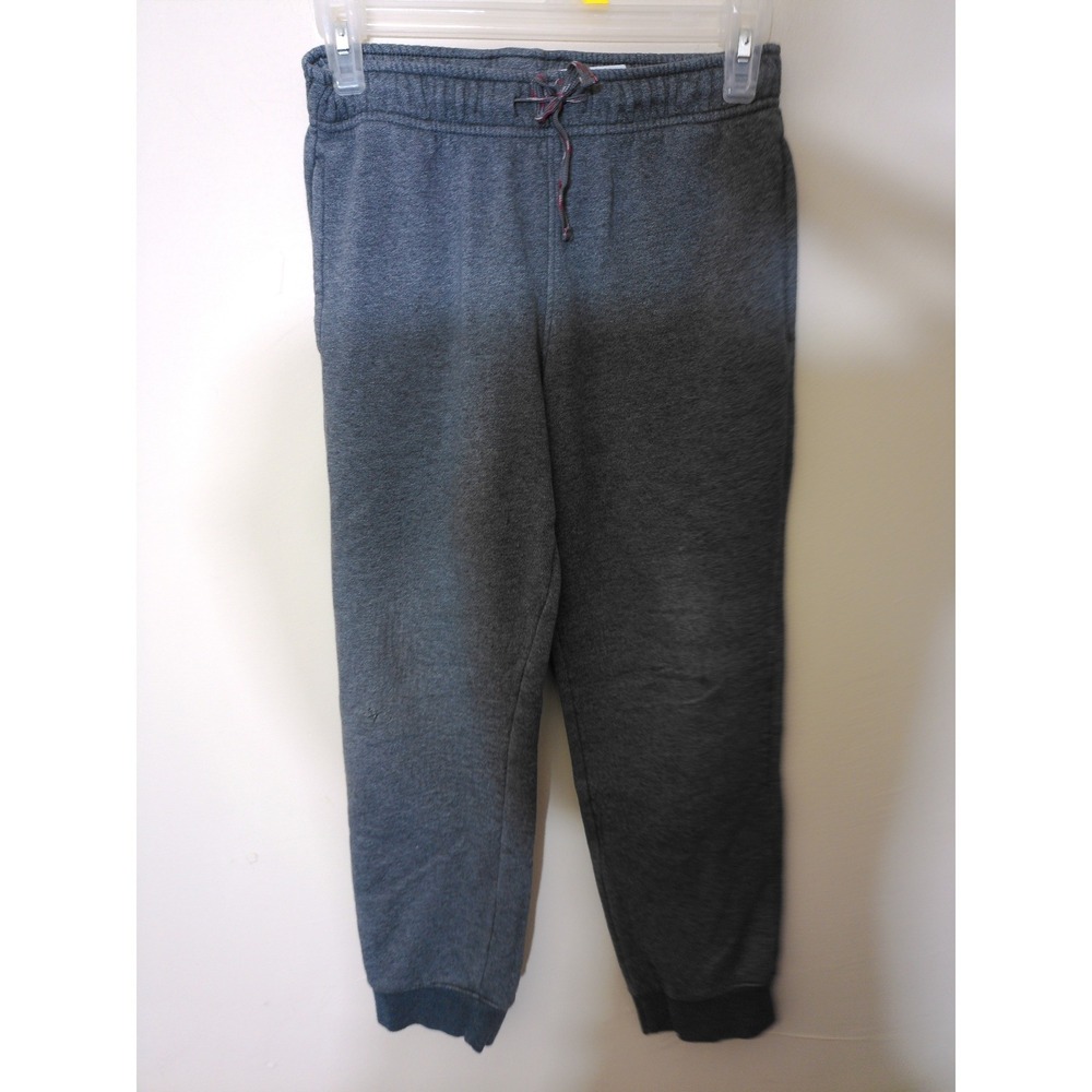 Cat & Jack Jogger Pants Youth M 8/10 Gray Heathered Fleece Lined Sweats Casual
